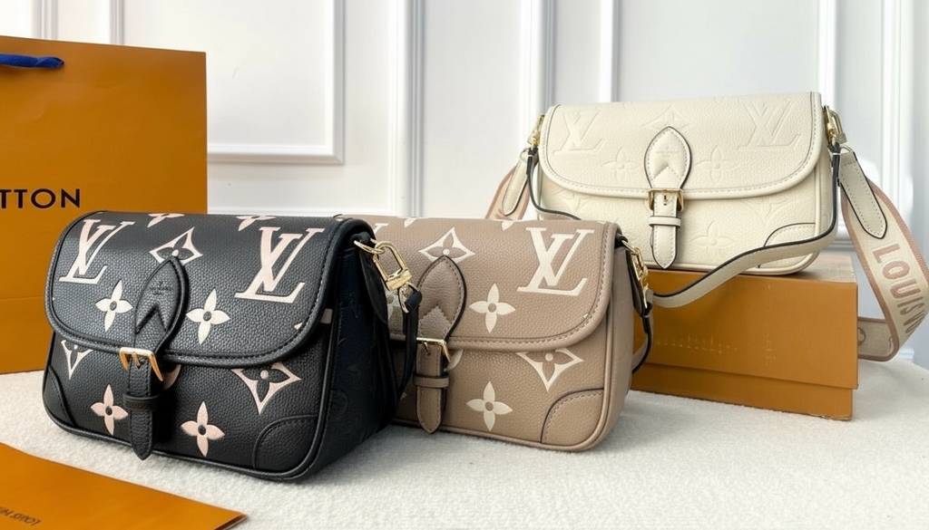 Monogram Embossed Messenger Bag