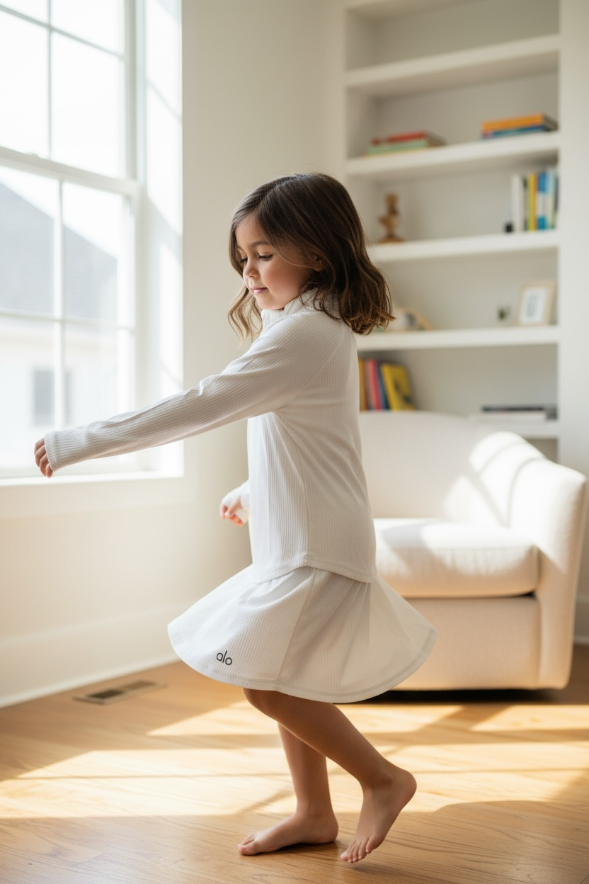 Girls Quarter Zip Athletic Top