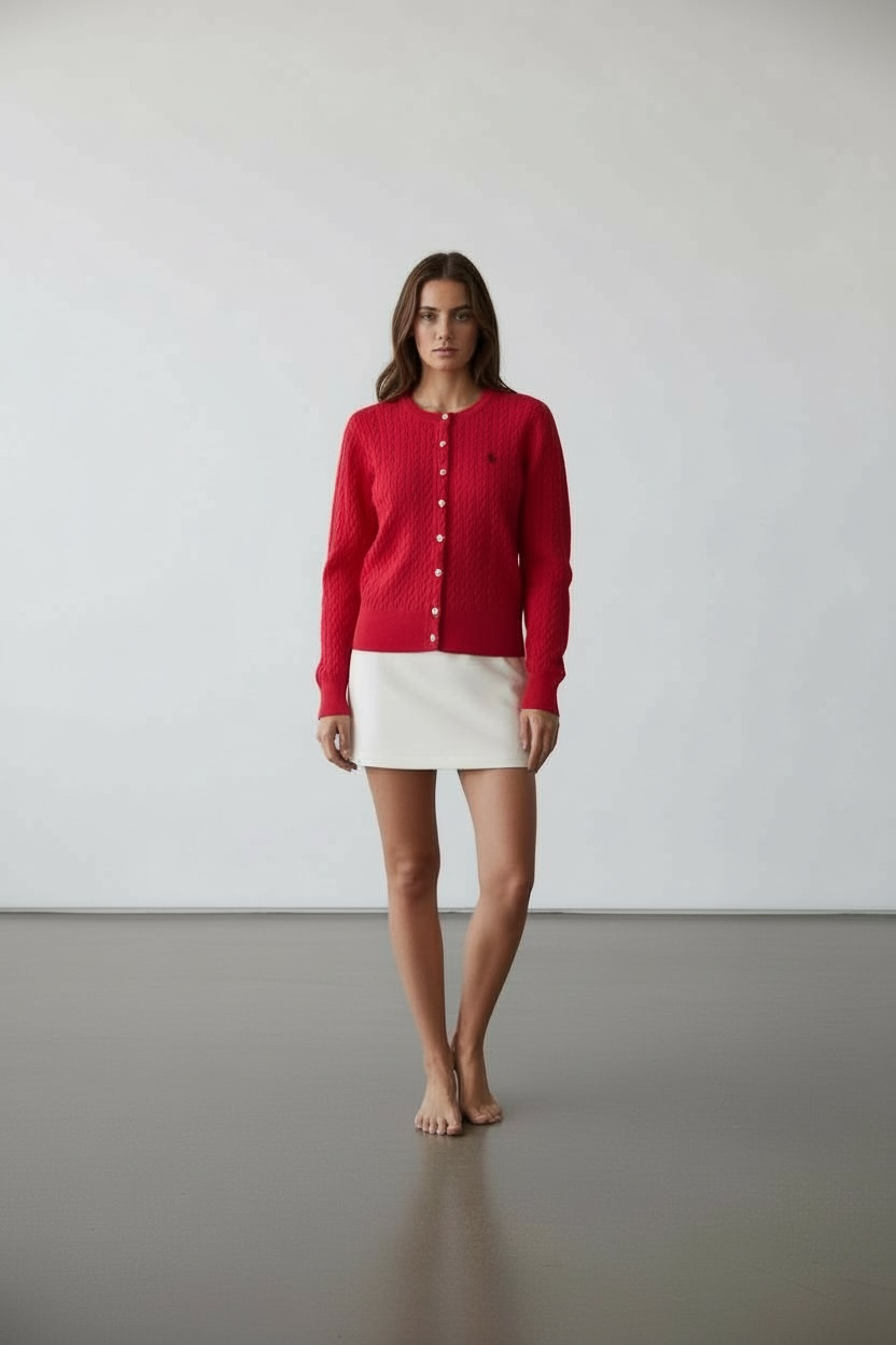 Fine Ribbed Cardigan Sweater
