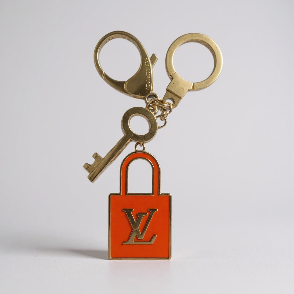 Lock & Key Bag Charm and Key Holder