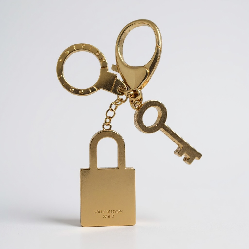 Lock & Key Bag Charm and Key Holder