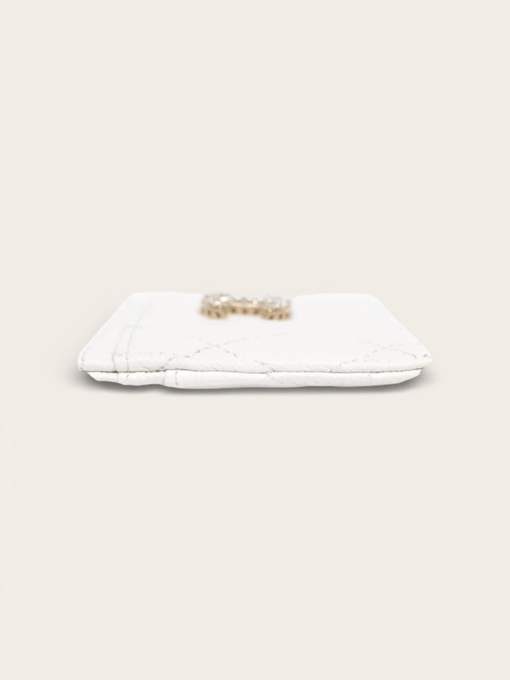 White & Gold Lettered Card Holder