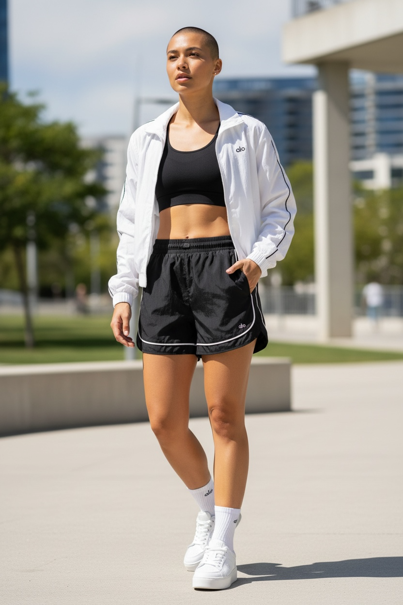 Athletic Jacket & Shorts Set