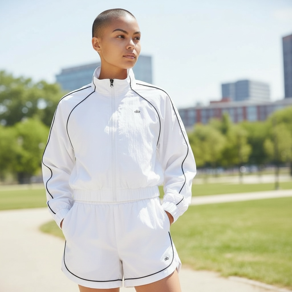 Athletic Jacket & Shorts Set