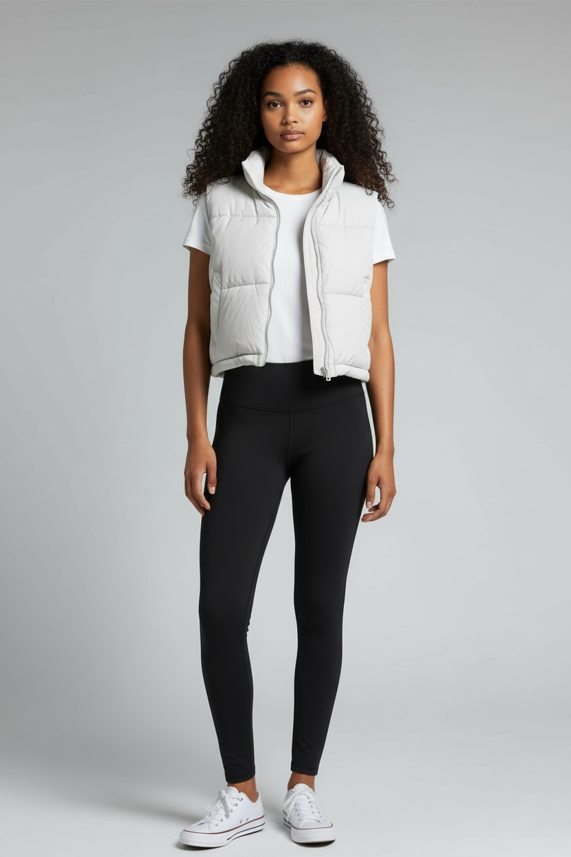 Cropped Puffer Vest