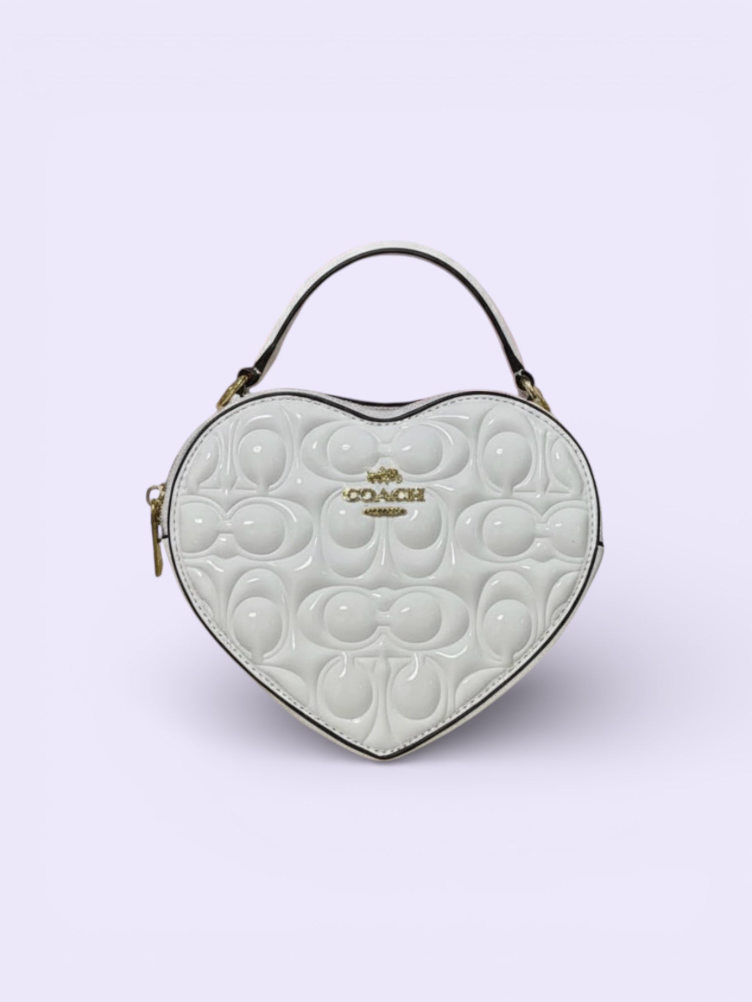 Patent Leather Heart Bag