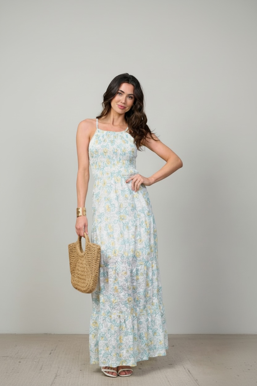 Floral Maxi Dress in Pastel