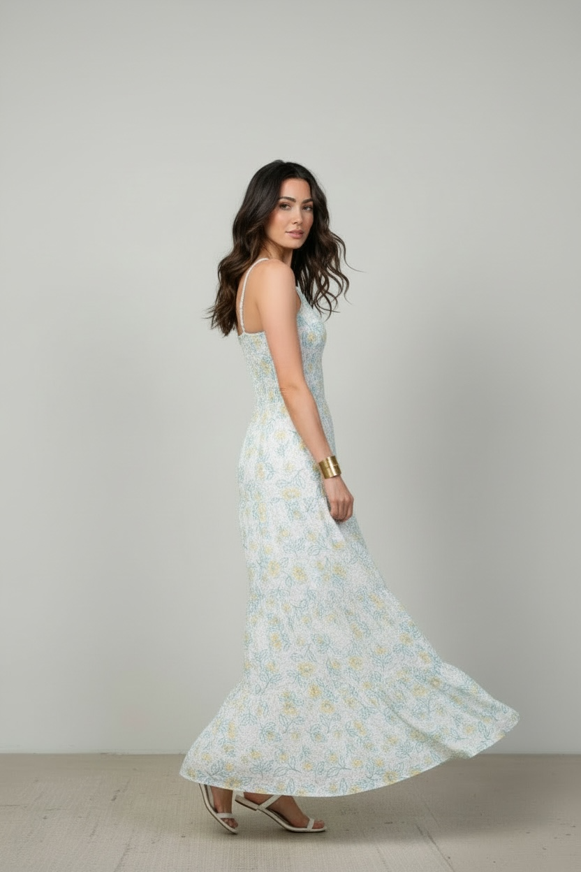 Floral Maxi Dress in Pastel
