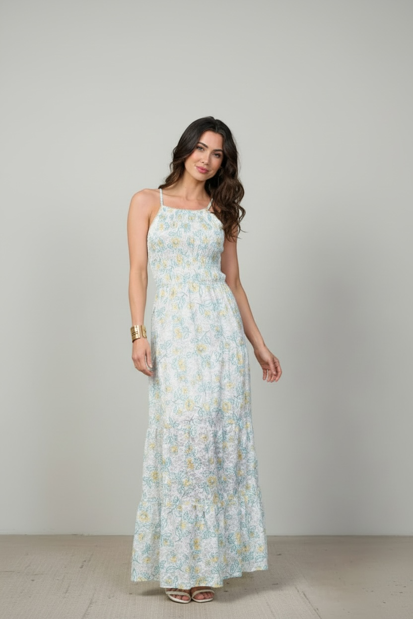 Floral Maxi Dress in Pastel
