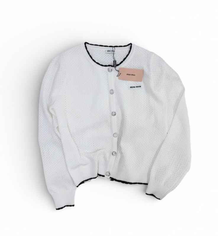 White Cardigan Sweater