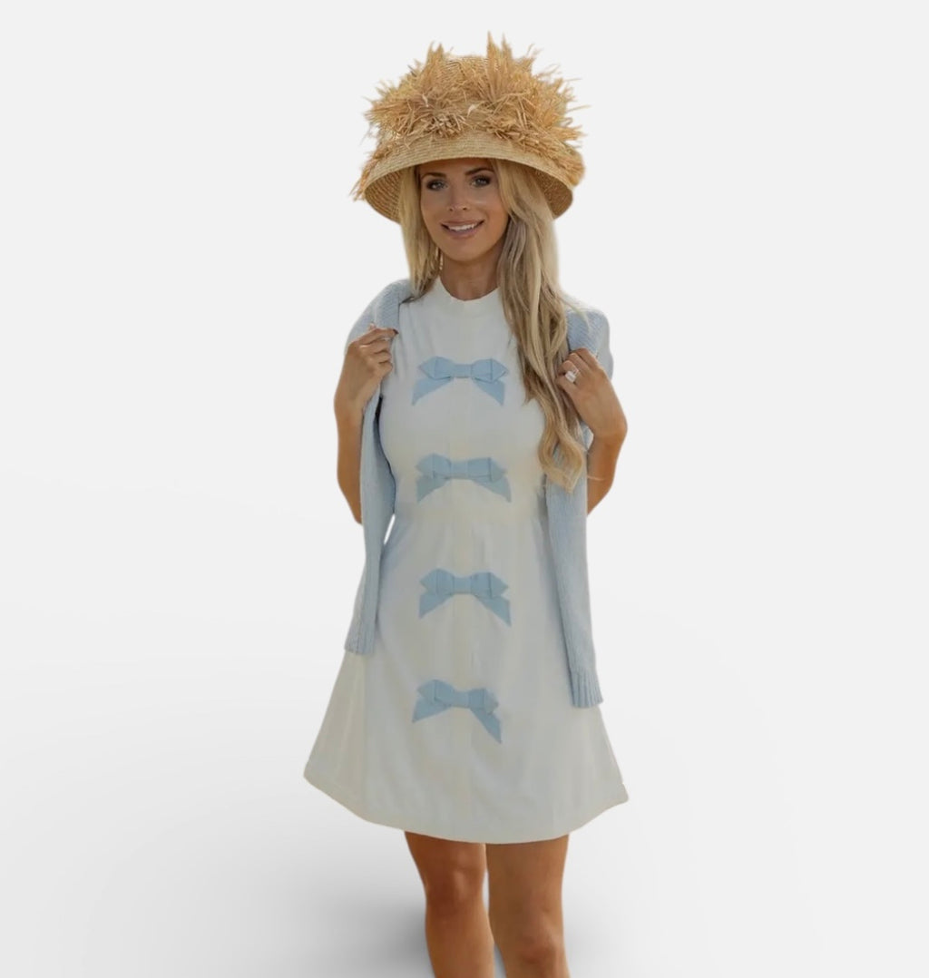 The Resort Blue Bow Dress