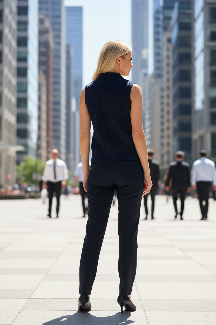 Merino Sleeveless Petite Polo