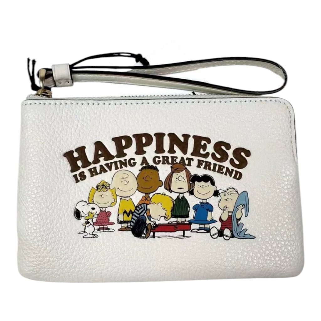 Peanuts Happiness Zip Corner Wristlet