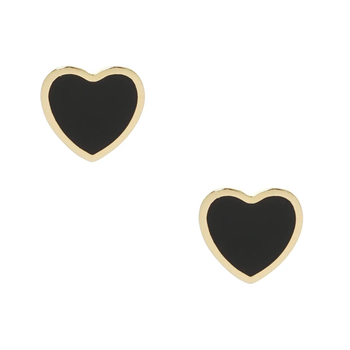 Heart Gold Dipped Post Earrings