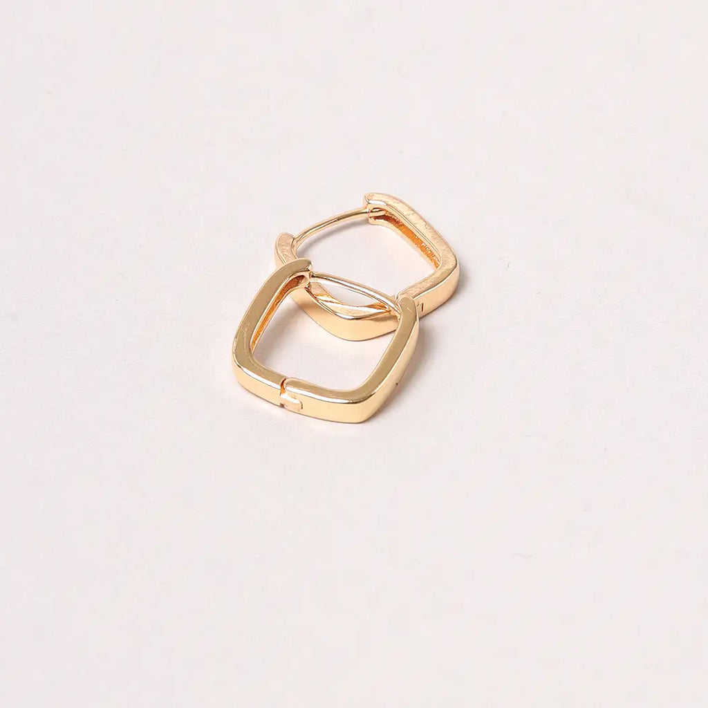14K Gold-Dipped Square Hoop Earring