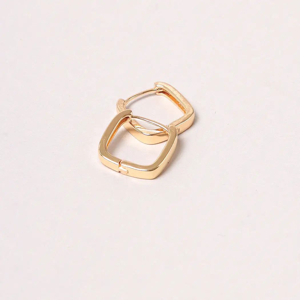 14K Gold-Dipped Square Hoop Earring