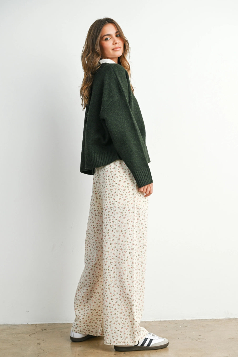 Cropped Tie-Back Sweater