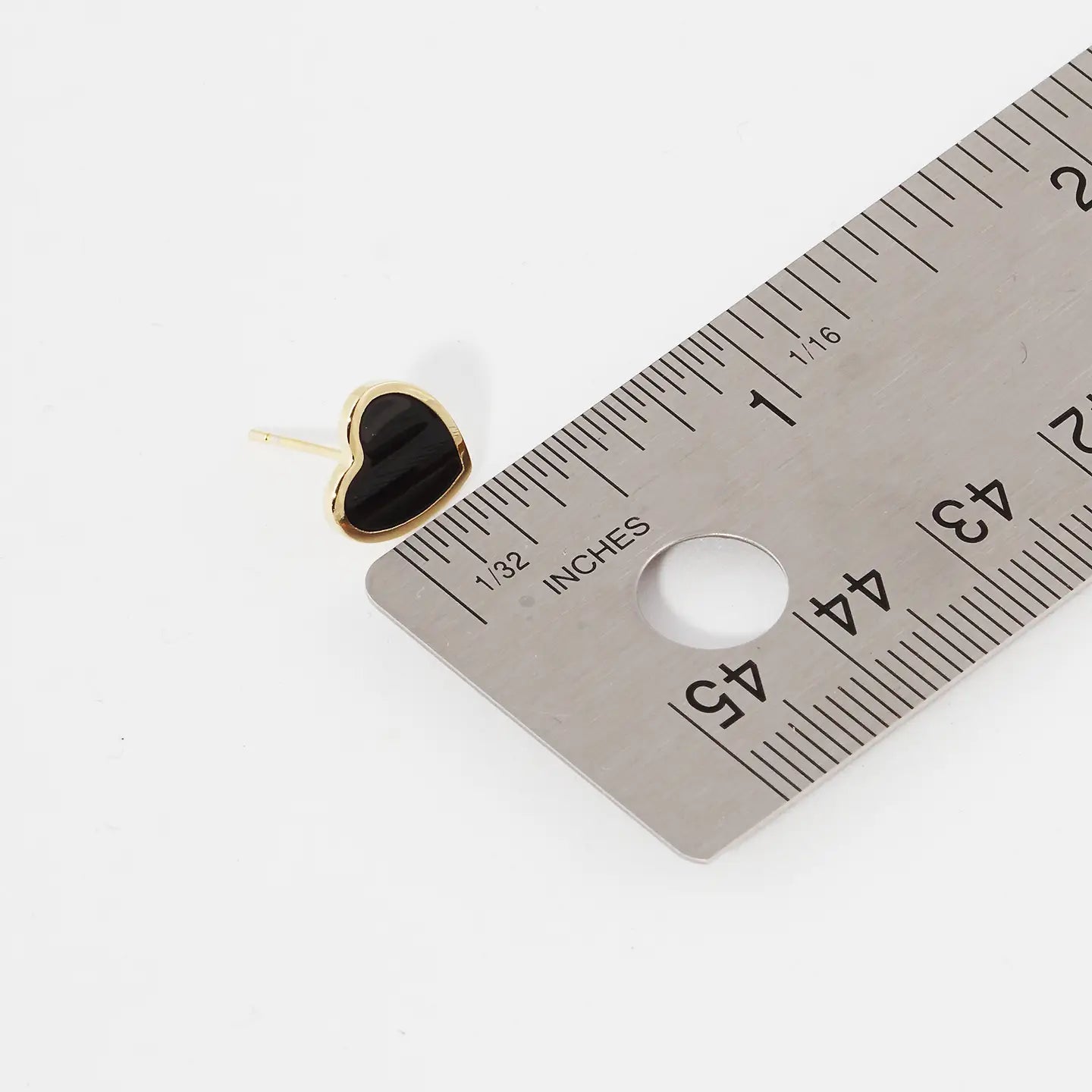 Heart Gold Dipped Post Earrings