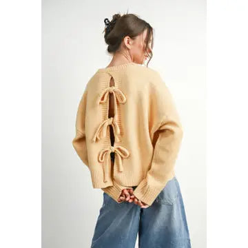 Cropped Tie-Back Sweater