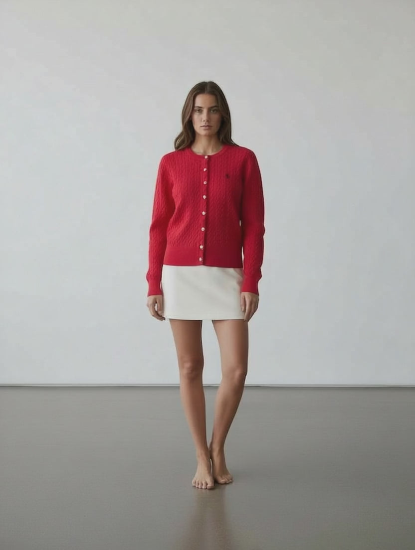 Fine Ribbed Cardigan Sweater